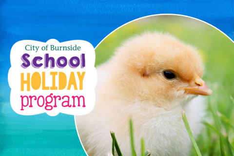 School Holiday Logo and a cute chick