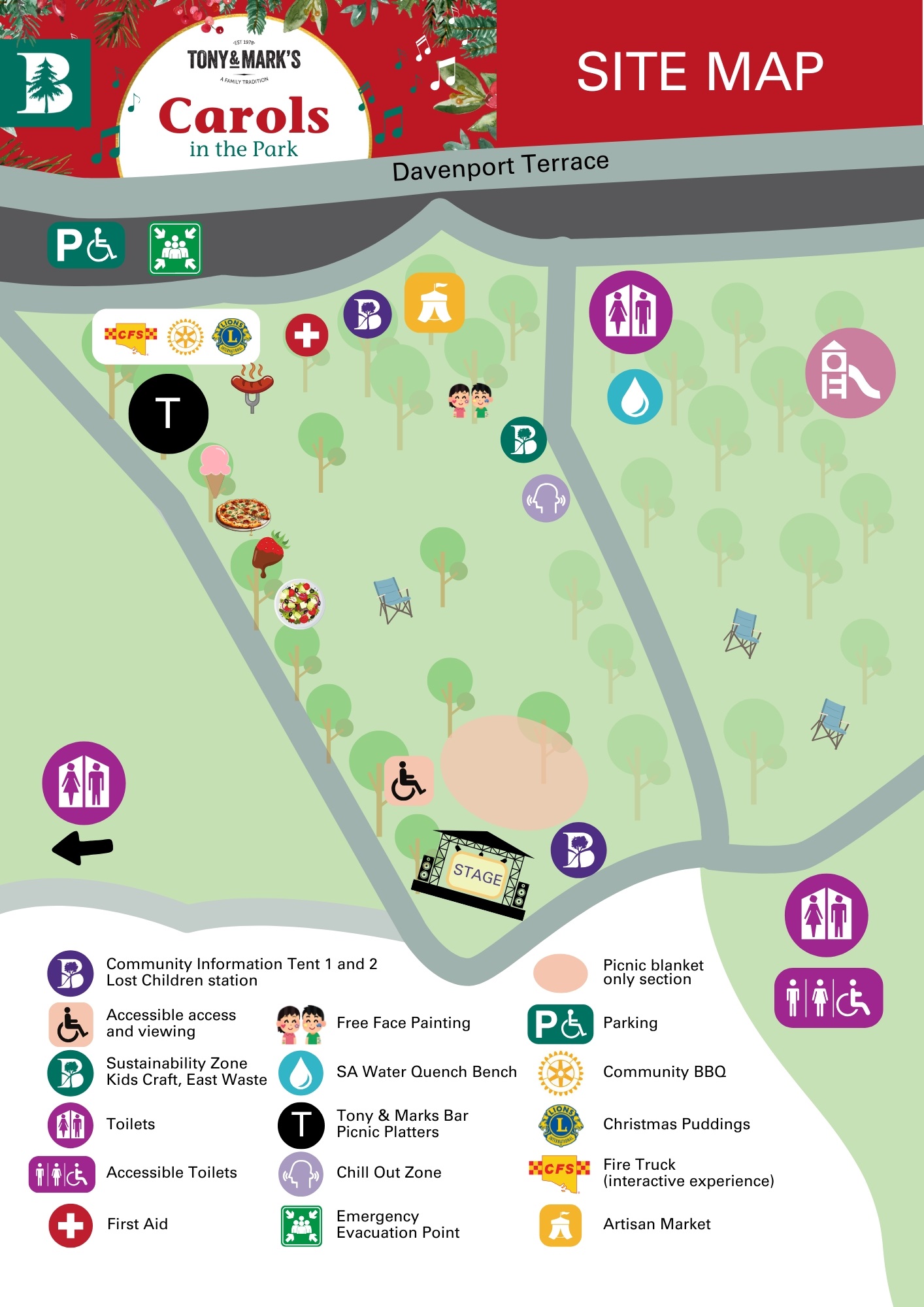 Carols in the Park 2024 Site Map