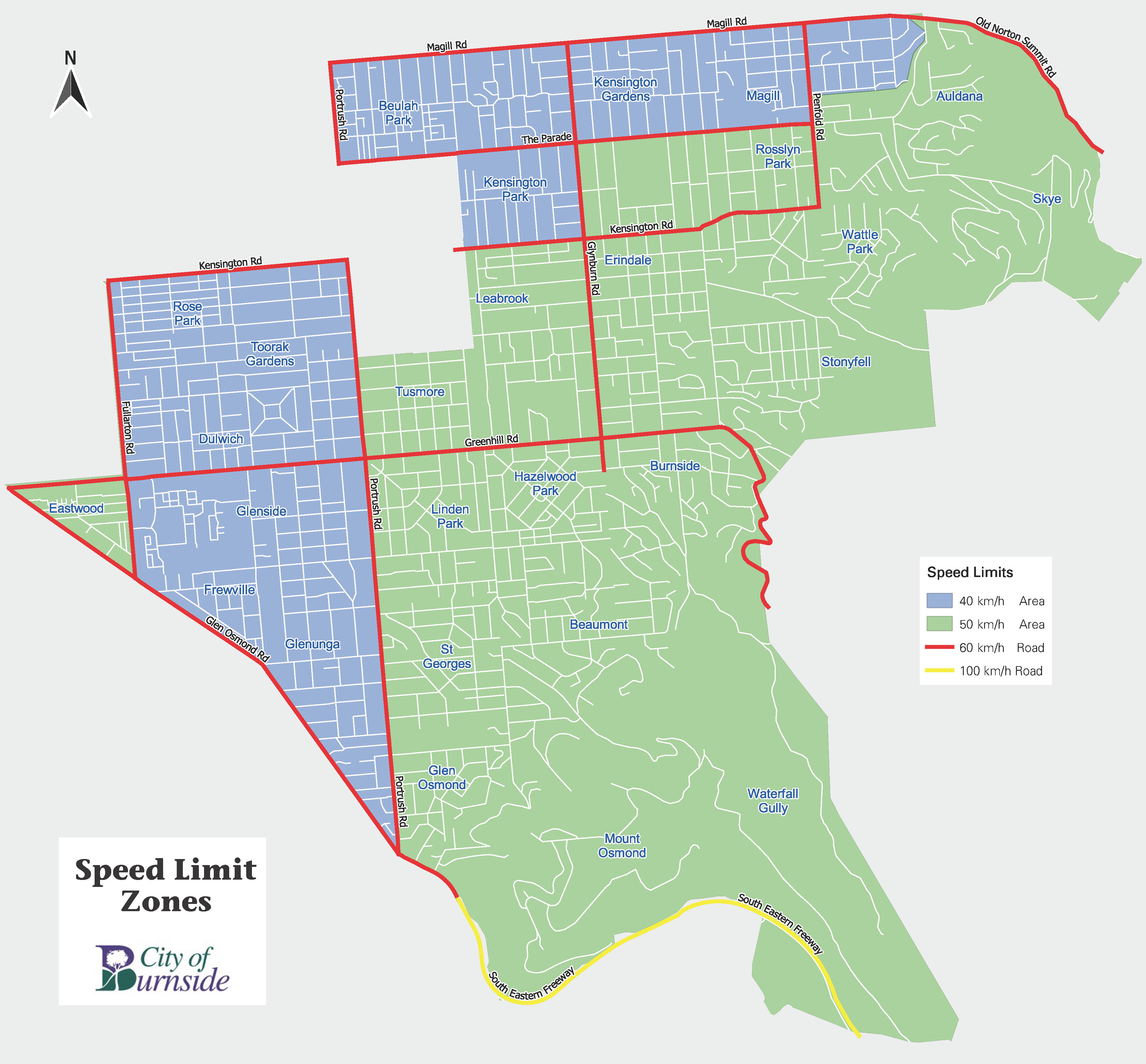 Speed Limit Zones Map