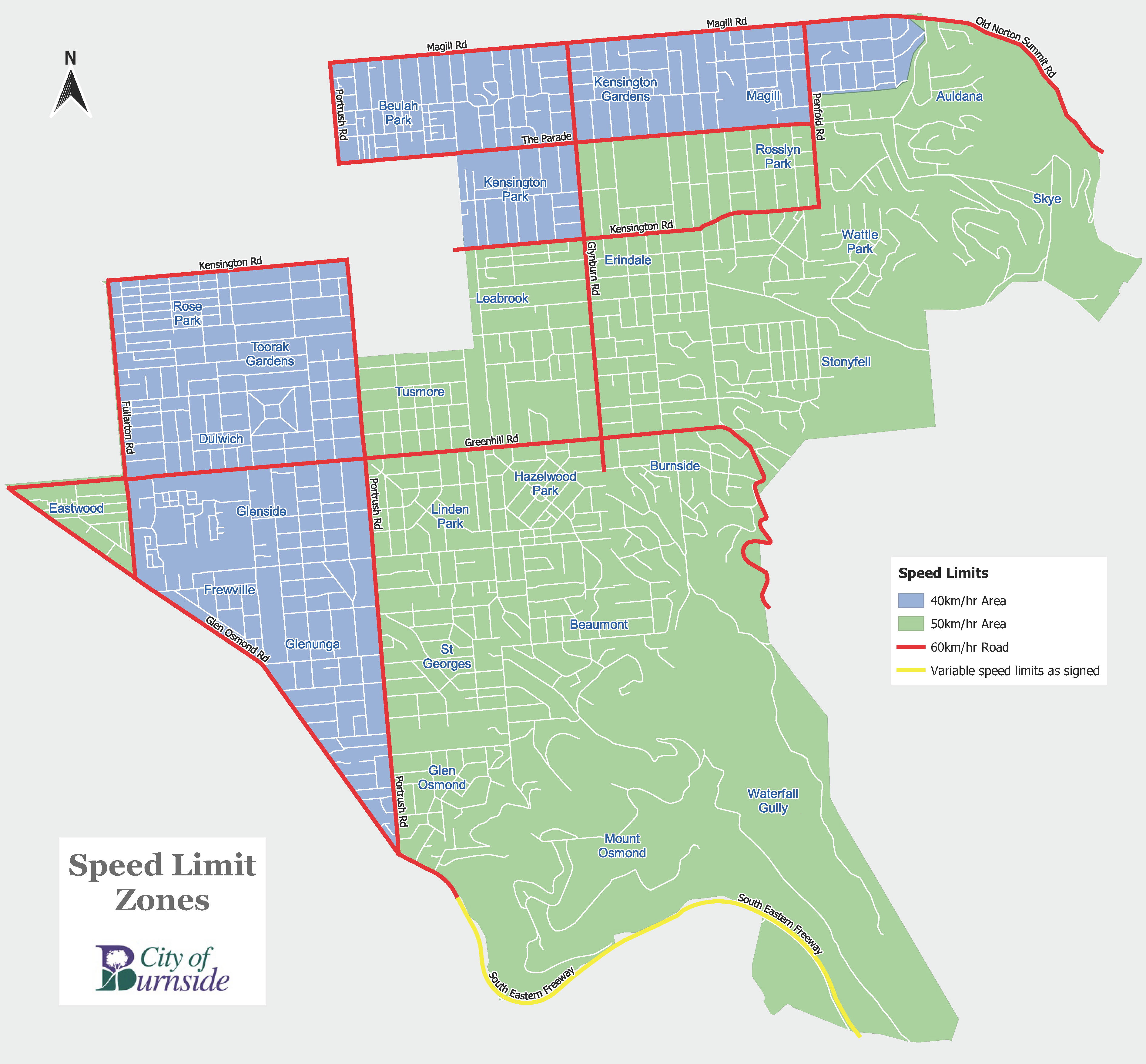 Speed Limit Zones Map